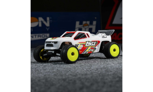 Micro-T 2S 2WD RTR Stadium Truck Losi 1/28 Scale White USB-C Fast Charging RC Car