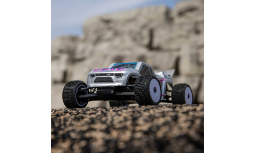 Losi 1/28 Micro-T 2S 2WD RTR Stadium Truck - Silver TLR-Inspired RC Truck
