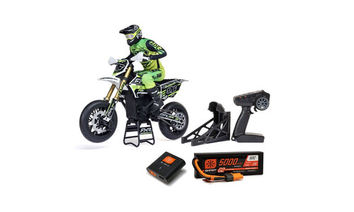 Losi 1/4 Promoto-SM FXR Supermoto Motorcycle RTR - White High-Speed RC Bike