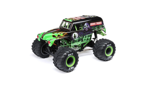 Losi Mini LMT Grave Digger – 1/18 scale 4WD monster truck with LED lights and iconic body design
