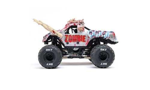 Losi Mini LMT Zombie – 1/18 scale Monster Jam RC truck with red body and molded zombie arms