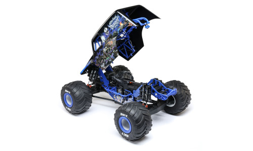 Losi LMT 2.0 4X4 Brushless Monster Truck RTR Blue with internal spring shocks and replica reservoirs