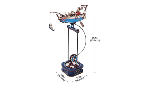 Ocean Fisher Pendulum Puzzle – Humorous Desk Toy with Gravity Motion and Nautical Details