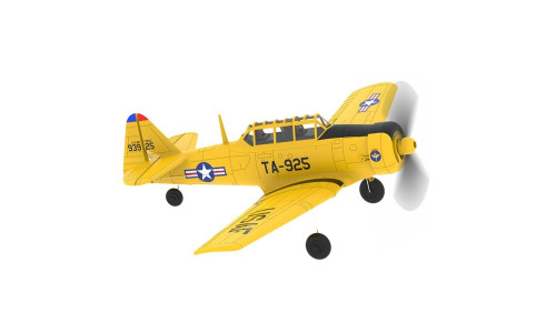 Prime RC Mini AT-6 Yellow, front 3/4 angle with USAF insignia.