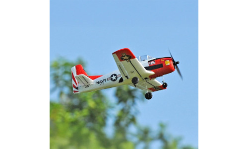 Prime RC Mini T28 Trojan RC Plane RTF Mode 2 Red with detailed trainer‑style design and compact electric power