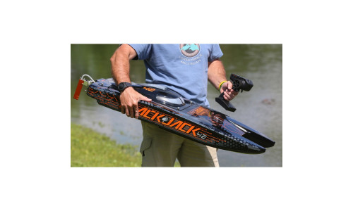 Pro Boat PRB08043T1 Blackjack 42in 8S Catamaran with aggressive styling, detailed graphics and stable high-speed handling