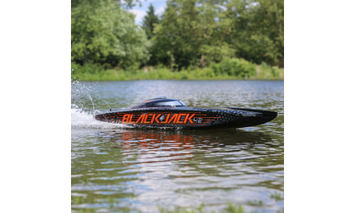 Pro Boat Blackjack 42in 8S Catamaran PRB08043T1 featuring high-performance twin-hull design and powerful electric boating capability