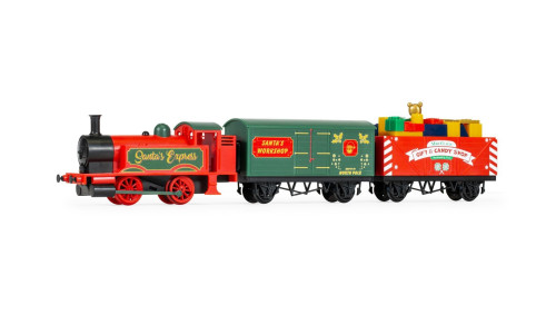 Rechargeable Christmas Train Set – OO Gauge Steam Locomotive with Lights and Sound