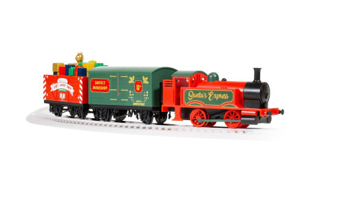 Hornby R9363M Santa’s Express Train Set with Battery Operated Locomotive and Festive Wagons