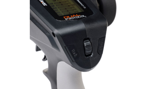 Spektrum SPMR6130 DXC+ DSMR+ transmitter featuring durable construction, responsive feel and advanced programming options