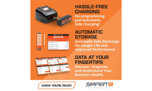 Spektrum 5000mAh 3S Smart Battery SPMX53S100H5# featuring integrated Smart electronics and IC5 connector