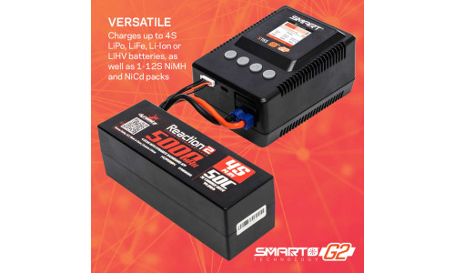 Spektrum 55W S155 AC Smart Charger (SPMXC2050AU) designed for fast, safe charging of Spektrum Smart batteries