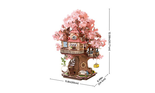 Robotime TGS04 – Cherry Blossom Tree House Model for Display or Gift