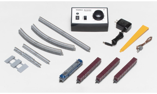Tomix N Starter Set SD EF 210 Container Train Set (TMX90181) with N scale locomotive, wagons and track for beginners