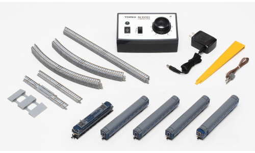 Tomix N Starter Set SD Blue Train Set with detailed N scale classic express train styling