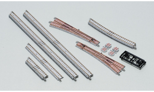 Tomix N Siding Line Track Set B (TMX91025) with N scale siding track pieces for layout expansion