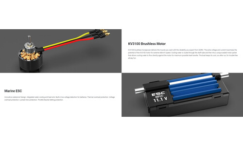 UDI-018 2.4G Brushless RC High-Speed Boat Model Engines - LiPo-Powered Racing Boat