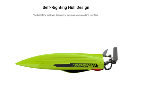 Model Engines UDI-018 2.4G Brushless RC High-Speed Boat - Green Self-Righting Hull Design