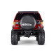 Traxxas 1/10 TRX-4 Nissan Pathfinder Red Edition RC crawler featuring realistic suspension and rugged trim
