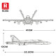 Reobrix F-18 Hornet Strike Fighter Brick Model Kit