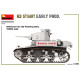 MiniArt 1/35 M3 Stuart Early Production kit 35412 with high-detail armour surfaces, suspension parts and display-ready finish potential