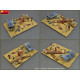 MiniArt 35572 1/35 Railway Tools & Equipment set featuring detailed tools, crates and workshop accessories