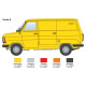 Italeri 3975 Ford Transit "Italeri" featuring detailed cabin components, realistic vehicle proportions and premium scale realism