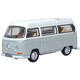 Oxford Diecast VW Bay Window Camper Silver Grey/White 76VW032
