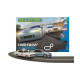 Scalextric C1453SF Highway Patrol slot car set with Ford XY Falcon, Holden VL Commodore, stunt ramps, and crossover track