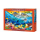 Castorland C-104611-2 Dolphins in the Tropics 1000 piece jigsaw puzzle featuring playful dolphins in a tropical ocean scene