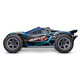 Traxxas Rustler 4X4 Bl-2S Stadium Truck - Blue 67164-4 BLUE Side