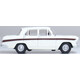 Oxford Diecast 76ACF007 Austin Cambridge Snowberry White/Embassy Maroon Miniature Replica