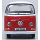Oxford Diecast 76VW033 VW Bay Window Pick Up Poppy Red/White Diecast Model