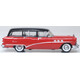Oxford Diecast 87BCE54004 1954 Buick Century Estate Wagon Matador Red/Carlsbad Black Miniature Replica