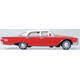 Oxford Diecast 87FF60001 1960 Ford Fairlane 500 Town Sedan Monte Carlo Red/Corinthian White Miniature Replica