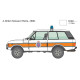 Italeri Range Rover Police 1/24 93661 showcasing detailed exterior features, realistic emergency equipment and modern SUV styling
