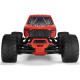Rear view of ARRMA Gorgon RC truck with red coil springs, tentacle graphics, and GORGON license plate