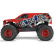Side view of ARRMA Gorgon RC truck with stylized snake graphics, GORGON branding, and driver label “S.L. JACKSON”