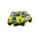 Scalextric C4635 Endaf Owens Mini Miglia slot car with precision moulding, sponsor decals and classic Mini racing stance