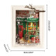 Rolife Santa's Toy Shop Wooden Puzzle with decorative shadow box frame and snowy street scene