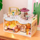 Sunny Break Terrace Puzzle – Wooden Craft Add-On for Super Creator Series Rooms