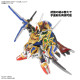 Bandai SDW Heroes Onmitsu Gundam Aerial action pose holding large blue and gold sword.