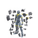 Bandai 30MF Rosan Lancer base figure shown with detachable grey armor parts.