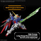 Bandai MGSD Destiny Gundam model kit 5072027 with sharp surface detail, expressive proportions and effect part highlights