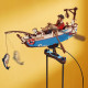 MCD02 DIY Pendulum Toy – Wooden Puzzle Featuring Fisherman, Dog, and Bucket of Fish