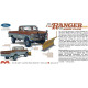Moebius 1/25 1972 Ford F-250 4x4 snow plow kit (MO2568) showcasing vintage truck styling and scale plow assembly