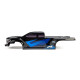 Pro-Line Racing 1/16 Pre-Cut Brute Black Body for Arrma Mini Kraton with black and blue graphics, tinted windows and angular pickup-style design