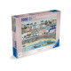 Ravensburger Coastal Harbour Puzzle 1000 pieces (RB01524-6) with vibrant coastal town artwork
