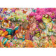 Ravensburger RB01856-8 Book Club 1000 piece puzzle featuring a cosy reading nook filled with books and warm colours
